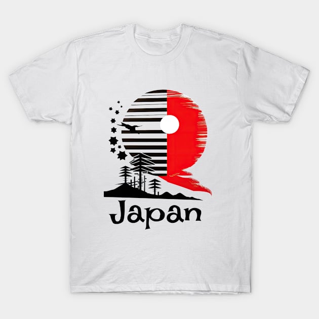 Rising Sun | Japan T-Shirt by Omazing Vibes